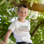 Future Italian Stallion youth white t-shirt on a boy