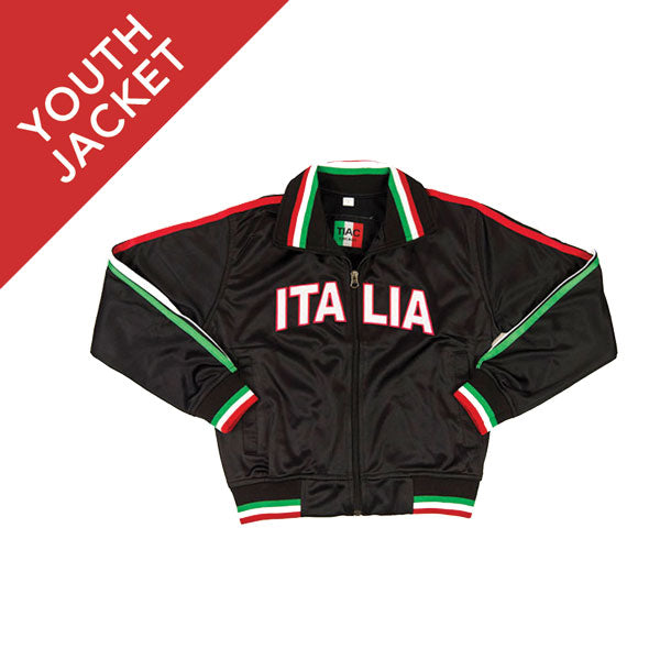 Italia Zip Black Track Jacket